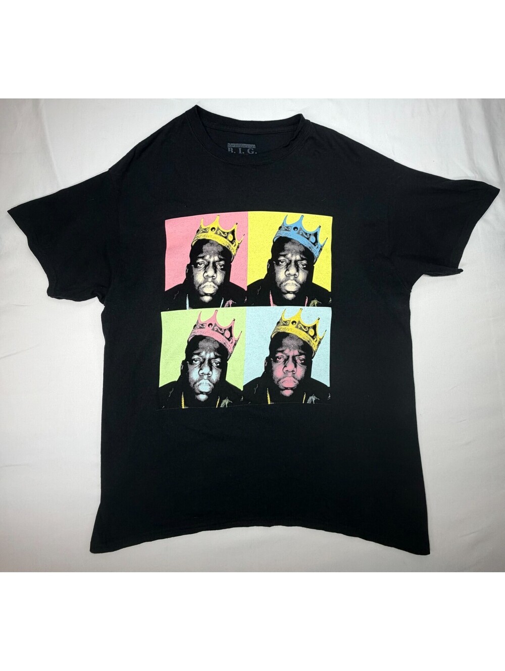 The Notorious B.I.G Men's T-Shirt Short Sleeve Biggie Smalls Cotton Size L Black
